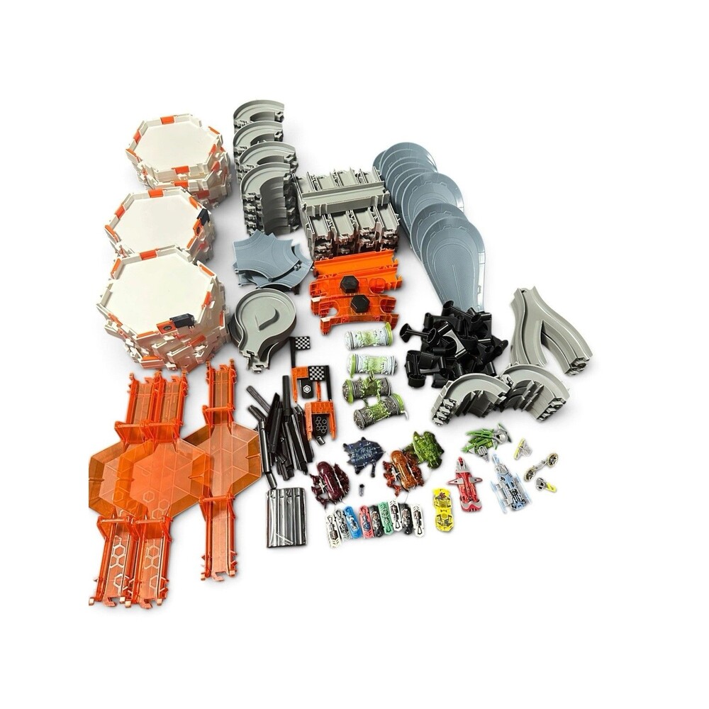 Large Hexbug Lot Bugs And Track Along With Other Accessories
